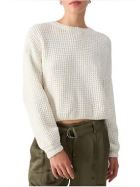 Sanctuary “Under the Stars” Chenille  Waffle-Knit Crewneck Sweater